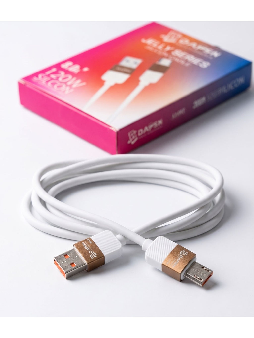 DAPSN Jelly Series 120W Fast Charging USB Data Cable | Type M Cable | 8A Super Fast Charging Cable | 1 Meter Mobile Charger Cable