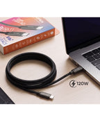 DAPSN Grace Series 120W USB-C to USB-C Fast Charging Cable | 8A Super Fast Charging | Nylon Braided | High-Speed Data Transfer