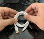 DAPSN Thread Series VOLT 120W USB-A to Micro USB Fast Charging Cable with LED Indicator | 8A | Data Sync | White | 1 Meter