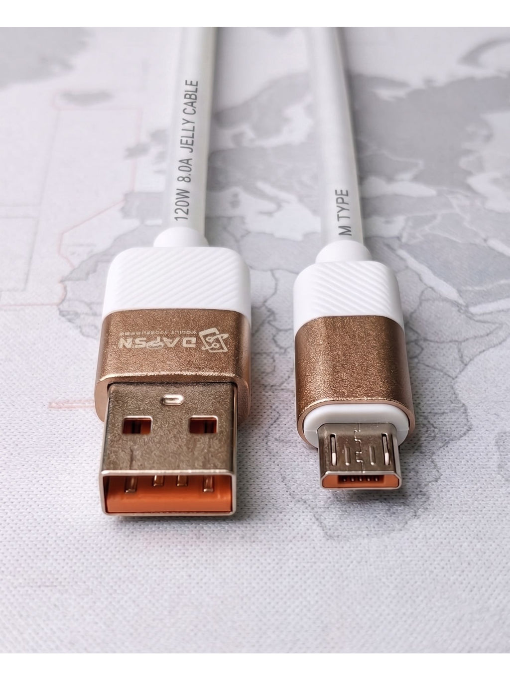 DAPSN Jelly Series 120W Fast Charging USB Data Cable | Type M Cable | 8A Super Fast Charging Cable | 1 Meter Mobile Charger Cable