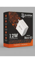 DAPSN Neo-03 12W Fast Charging Single USB Mobile Charger | 2.4A USB Wall Charger Adapter for Android & iOS Smartphones | White