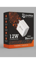 DAPSN Neo-03 12W Fast Charging Single USB Mobile Charger | 2.4A USB Wall Charger Adapter for Android & iOS Smartphones | White